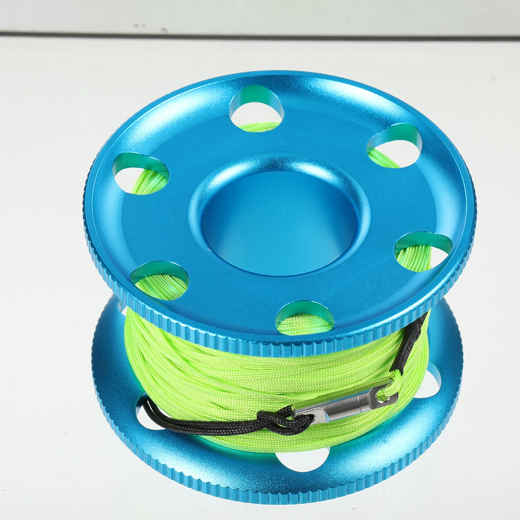 

High Strength Diving Spool Finger Reel Fluorescent Green Equipment Line Safety Accessories Fishing Durable Black