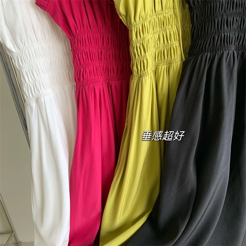 Женское ТРАПЕЦИЕВИДНОЕ платье без рукавов розово-красное винтажное длинное с