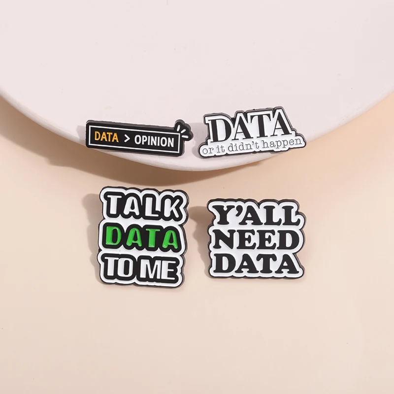 Talk Data To Me эмалевые булавки данные или это не произошло креативный программатор