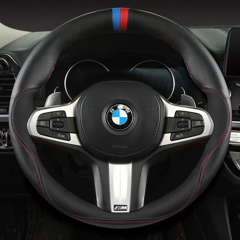 Мотоциклетные Чехлы, нескользящий кожаный чехол на руль автомобиля, универсальный защитный чехол на руль, модный стиль, 38 см, тип O D