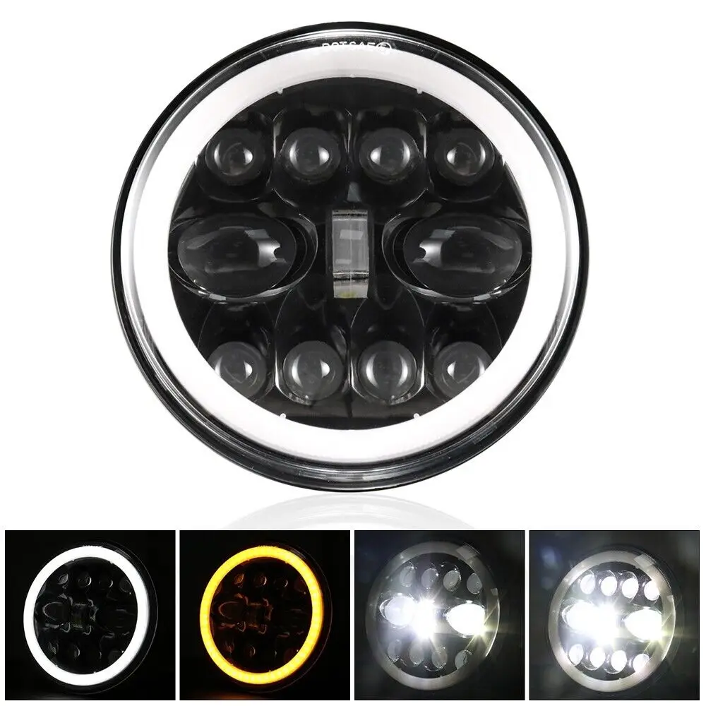 

7" LED Motorcycle Truck Auto Running light Front Headlight Headlamp for Chopper