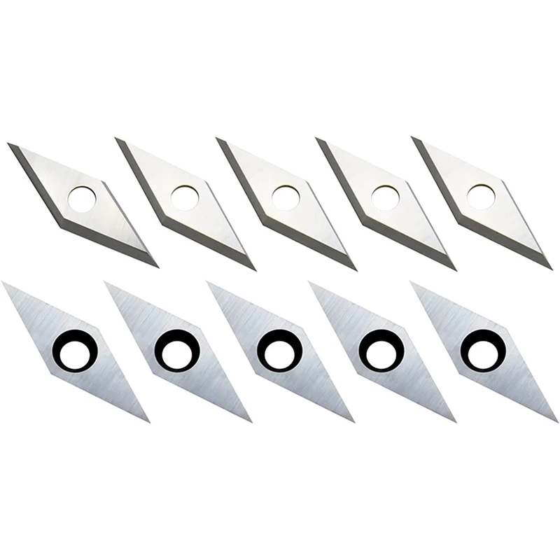 

10Pcs Carbide Inserts Cutter Woodturning Chisel Tipped Replacement Blade for Wood Lathe Turning Machine Tools 10X30mm