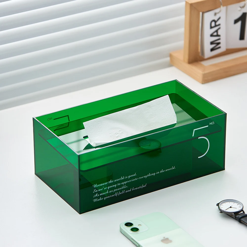 

Napkin Holder Acrylic Box for Napkins Home Decor Hotel Creative Transparent Acrylic Tissue Box Storage Rack Modern Home Storage