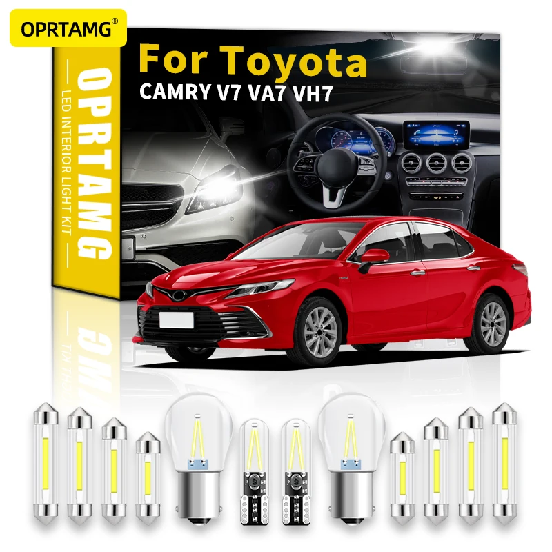 

OPRTAMG Canbus For Toyota CAMRY V7 VA7 VH7 2003-2022 Vehicle LED Interior Light License Plate Lamp T10 1156 c5w reading light