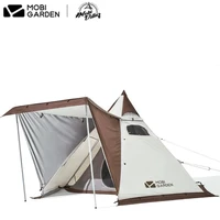 mobi garden nature hike camping tent pyramid extra thick with snow skirt windproof beach tent oxford version camping equipment