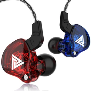 qkz ak6 3 5mm wired headphones copper driver stereo hifi earphone bass earbuds music running sport headsets games earphones free global shipping