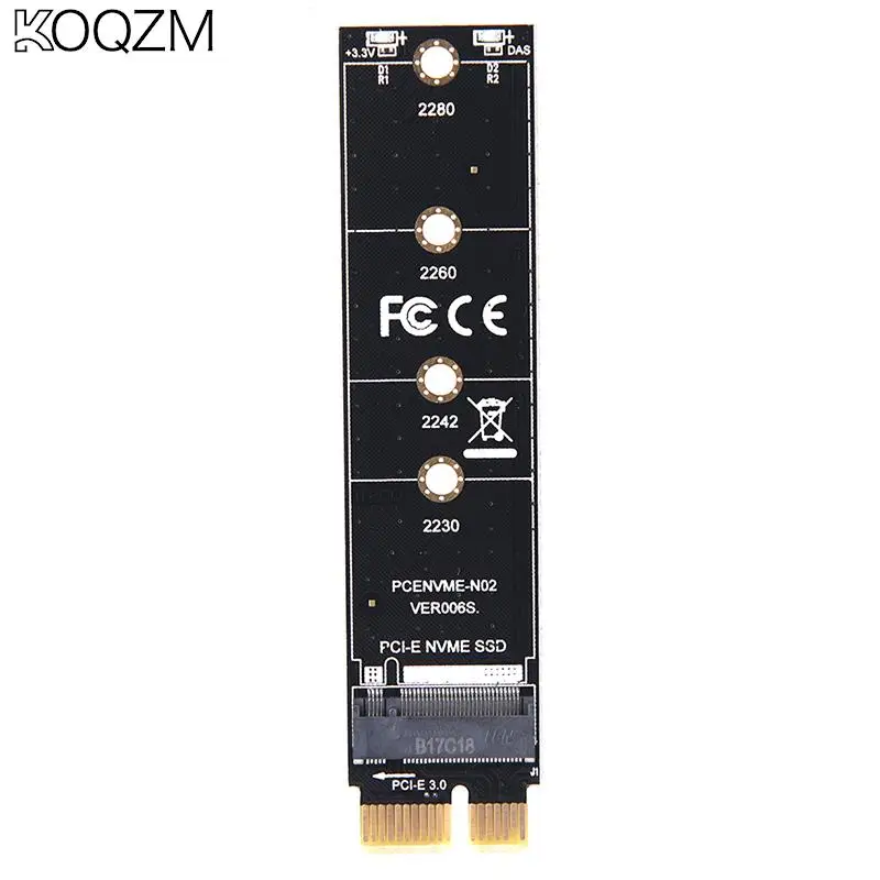 PCIE to M2 Adapter NVME SSD M2 PCIe X1 Raiser PCI-E PCI Express M Key Connector Supports 2230 2242 2260 2280 M.2 SSD Full Speed