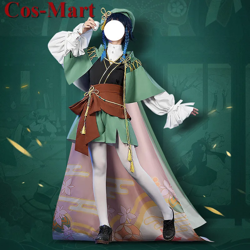 Костюм для косплевечерние Cos-Mart Game Genshin Impact Venti милая Боевая форма Женская