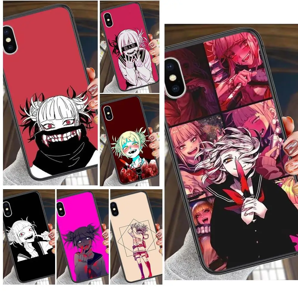 

For iPhone 13 12 11 Pro Max 6 X 8 6S 7 Plus XS XR Mini 5S SE 7P 6P Lewd Sad Japanese Anime Aesthetic Black Coque Soft Etui 3D
