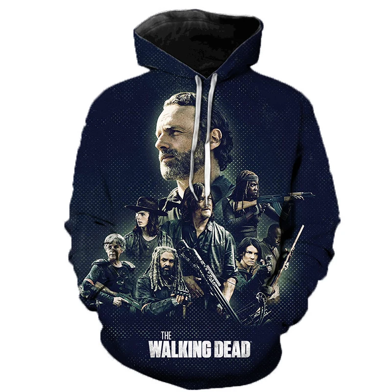 

2023 Newese Fashion Sweatshirt Men / Women 3d Hoodies Print The Walking Dead Unisex Outerwear Hooded Spring Hoodies