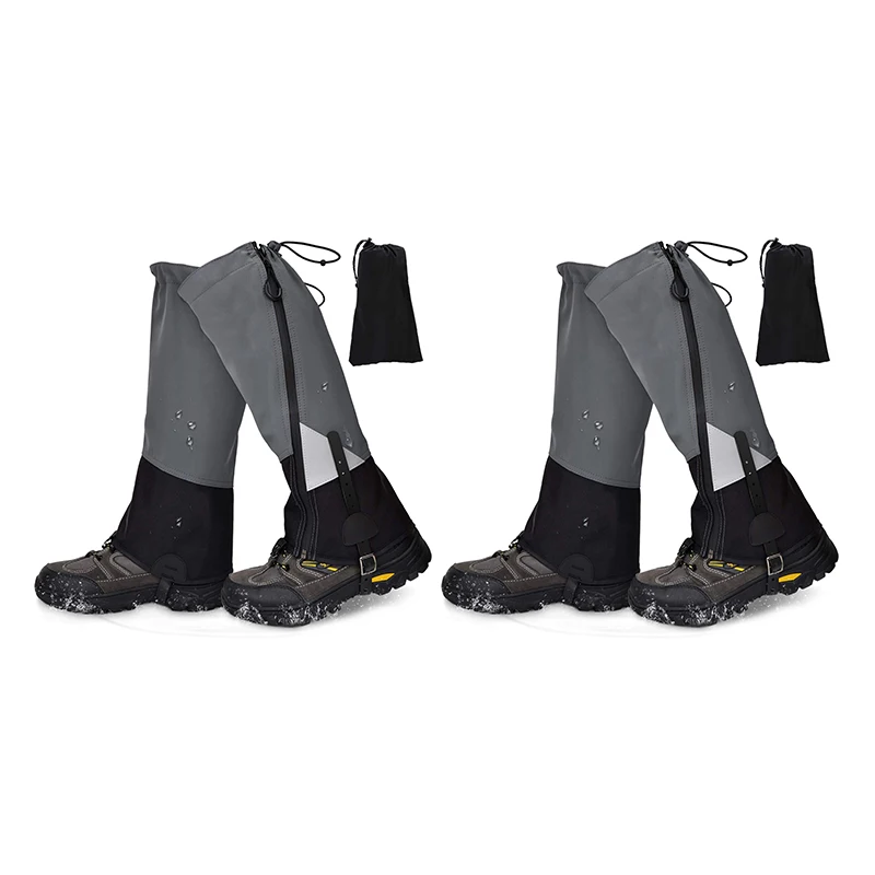 

Outdoor Leg Gaiters With Waterproof Zipper Breathable Shoe Gaiters For Men Women Hiking Hunting Skiing Running