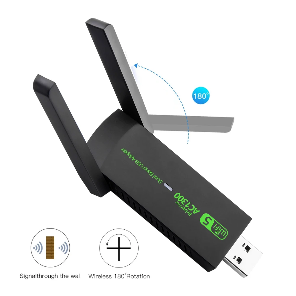 Фото Беспроводная сетевая карта USB 1300, 2,4 Мбит/с, ГГц №3