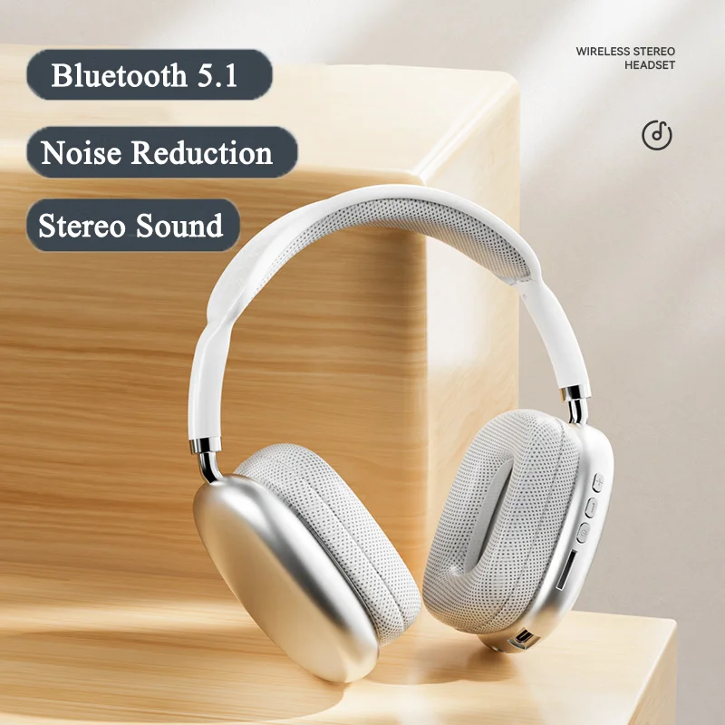 

Wireless Headphones Bluetooth Physical Noise Reduction Headsets Stereo Sound Earphones for Phone PC Gaming Earpiece on Head Gift