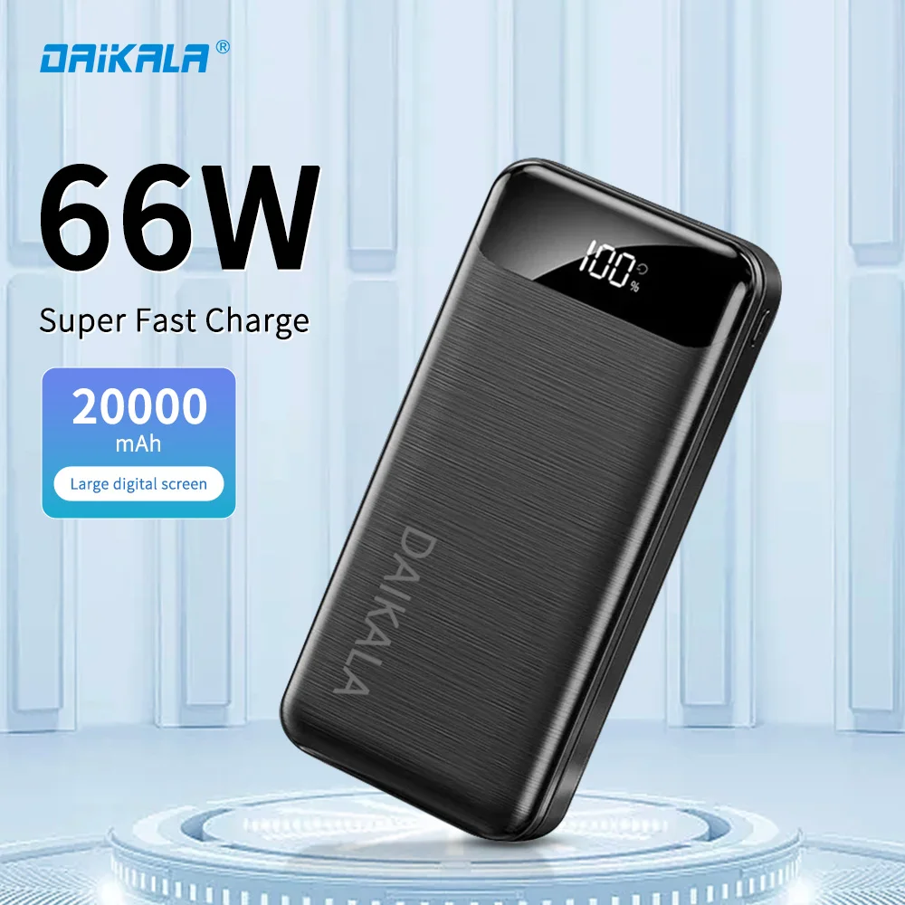 

66W Super Fast Charging 20000mAh Power Bank for Huawei Samsung External Battery Charger for iPhone 12 Xiaomi Portable Powerbank