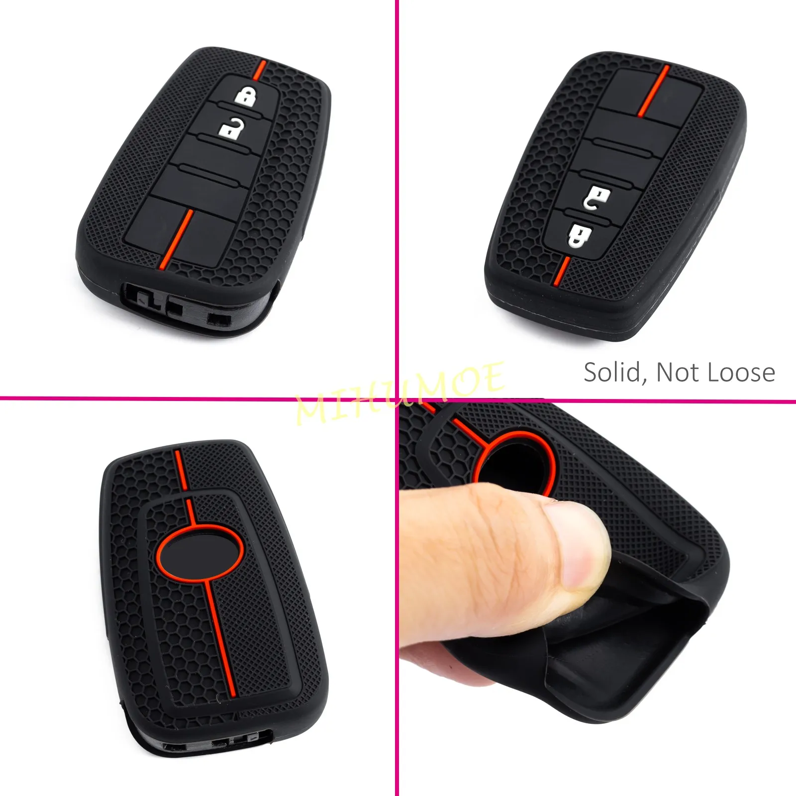 Силиконовый 2-кнопочный автомобильный брелок с кольцом-цепочкой чехол