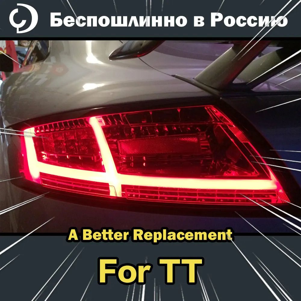 

AKD Car Styling Taillights for Audi TT Taillight 2006-2013 LED Tail Light DRL Fog Lights Turn Signal Rear Reverse Brake