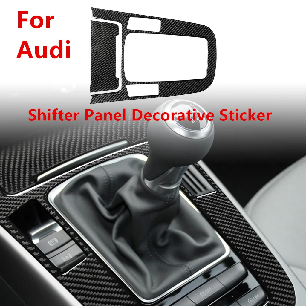 

Декоративные наклейки на панель переключения передач для Audi A4L Q5 A5, декоративные наклейки из углеродного волокна, модификация интерьера Audi