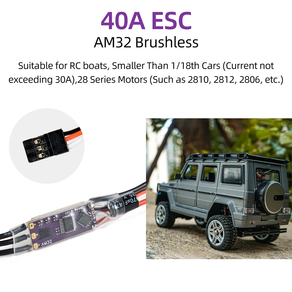 Фото ​ 9IMOD AM32 Бесщеточный ESC 80A 40A 30A Mini ESC USBLink для 1:10 1:18 1:24 RC Гусеничный автомобиль №4