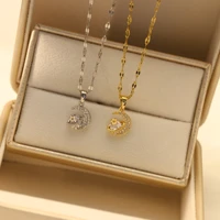 2022 new star and moon flash diamond light luxury necklace fashion temperament niche design clavicle chain birthday party gifts