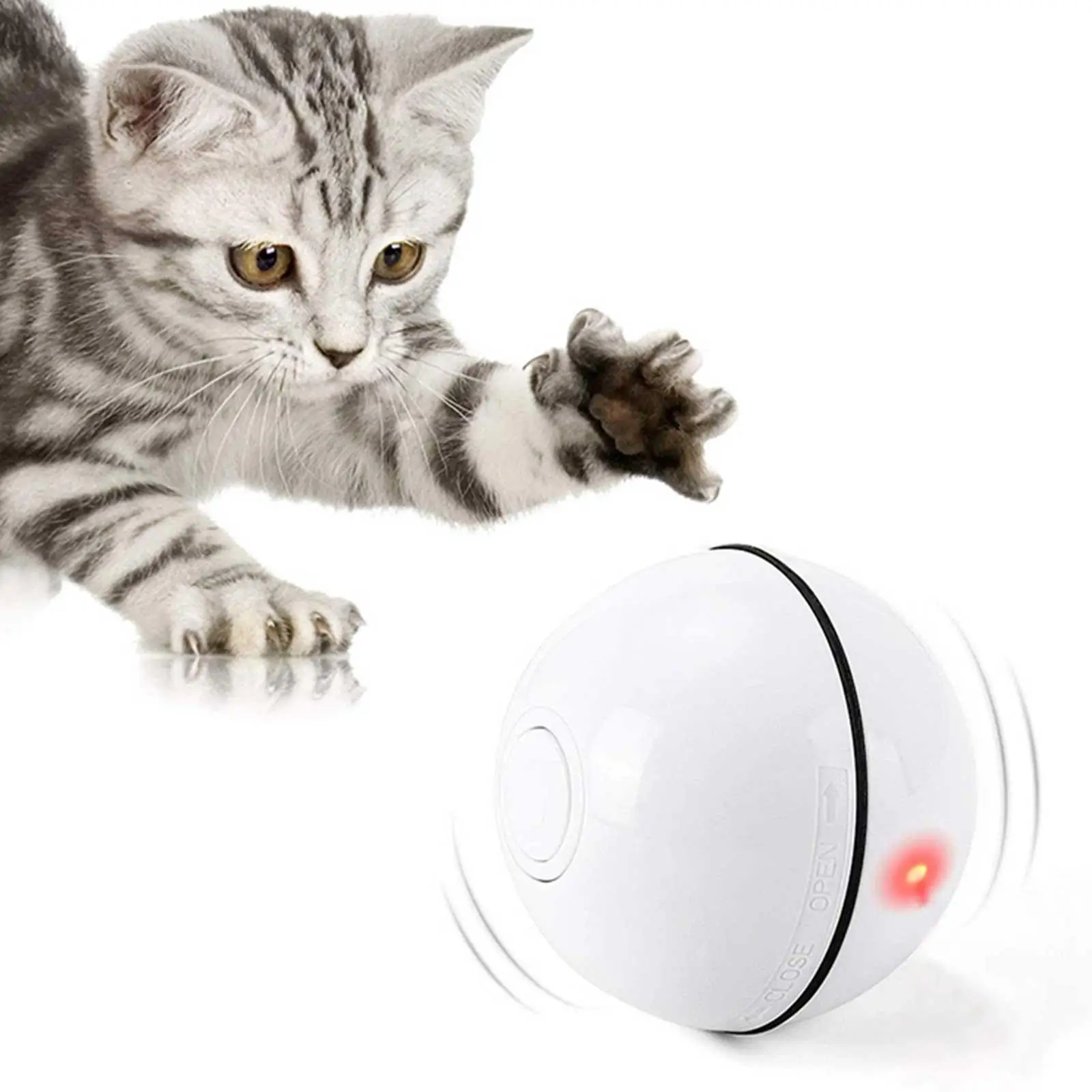 

Cat Toy Smart Interactive Rolling Ball Automatic Rotating Pet Play Game Toys For Cats Dog Kitten USB Electric LED Flash Balls