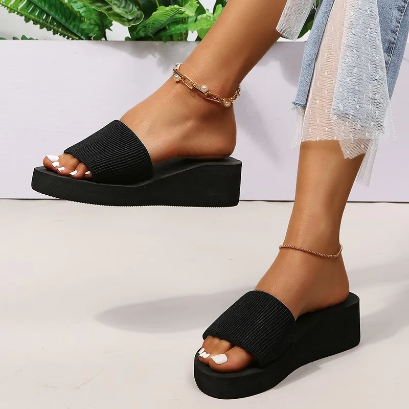 

Women's Shoes 2023 Basic Women's Slippers Casual Sandals Platform Shoes for Women Wedge Platform Slippers Ladies тапочки женские