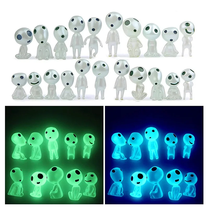 

5/10Pcs Luminous Tree Elves Spirits Figures Fairy Garden Micro Landscape Ornament Glowing in Dark Miniature Flower Potted Decor