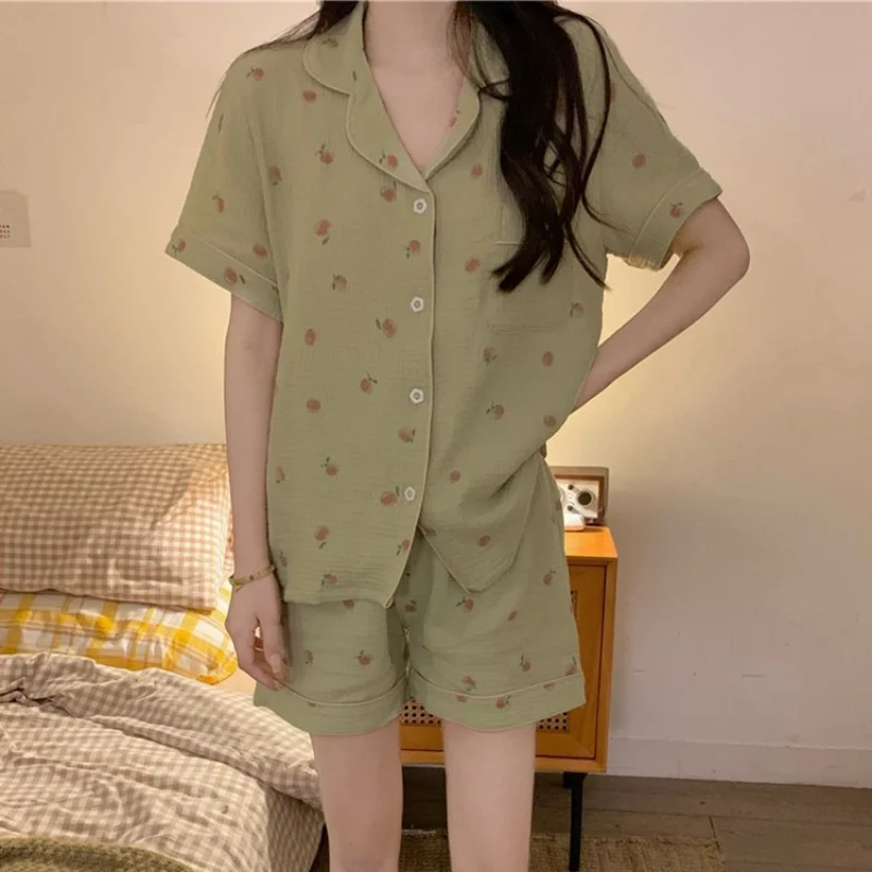 Spring /summer Pajamas Women's Pajamas Short-sleeved Shirts Shorts Pajamas Casual Wear Women's Pajamas Suits Loungewear Women