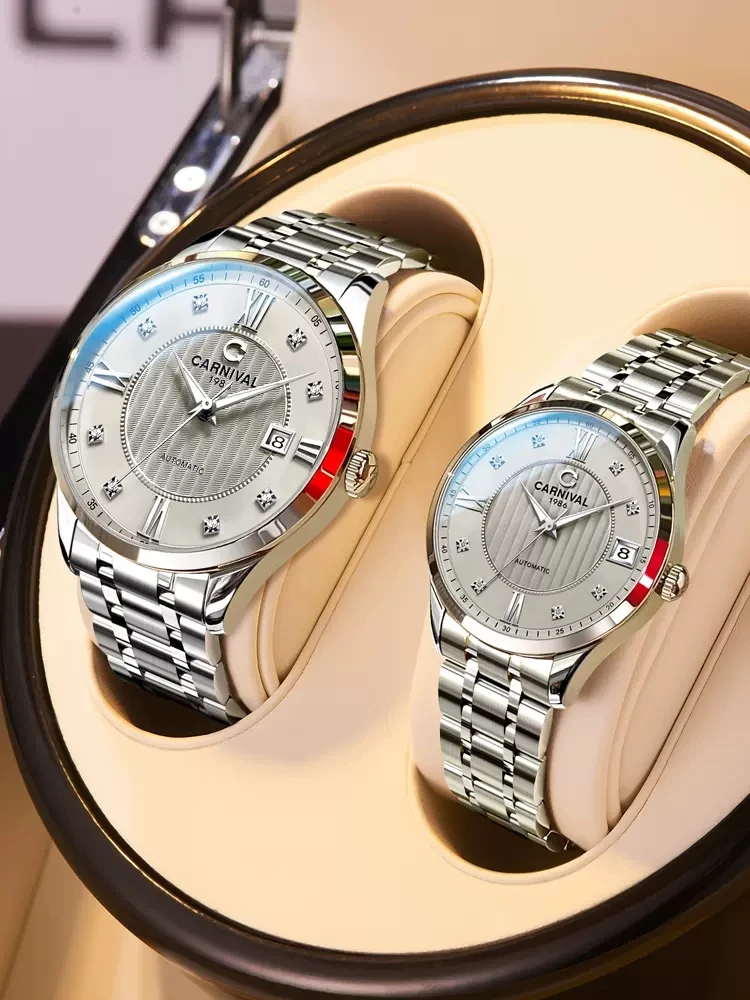 2023 New Luxury CARNIVAL Lover Watches Fashion Waterproof Automatic Mechanical Watch for Men and Woman Couple Watch Lover's