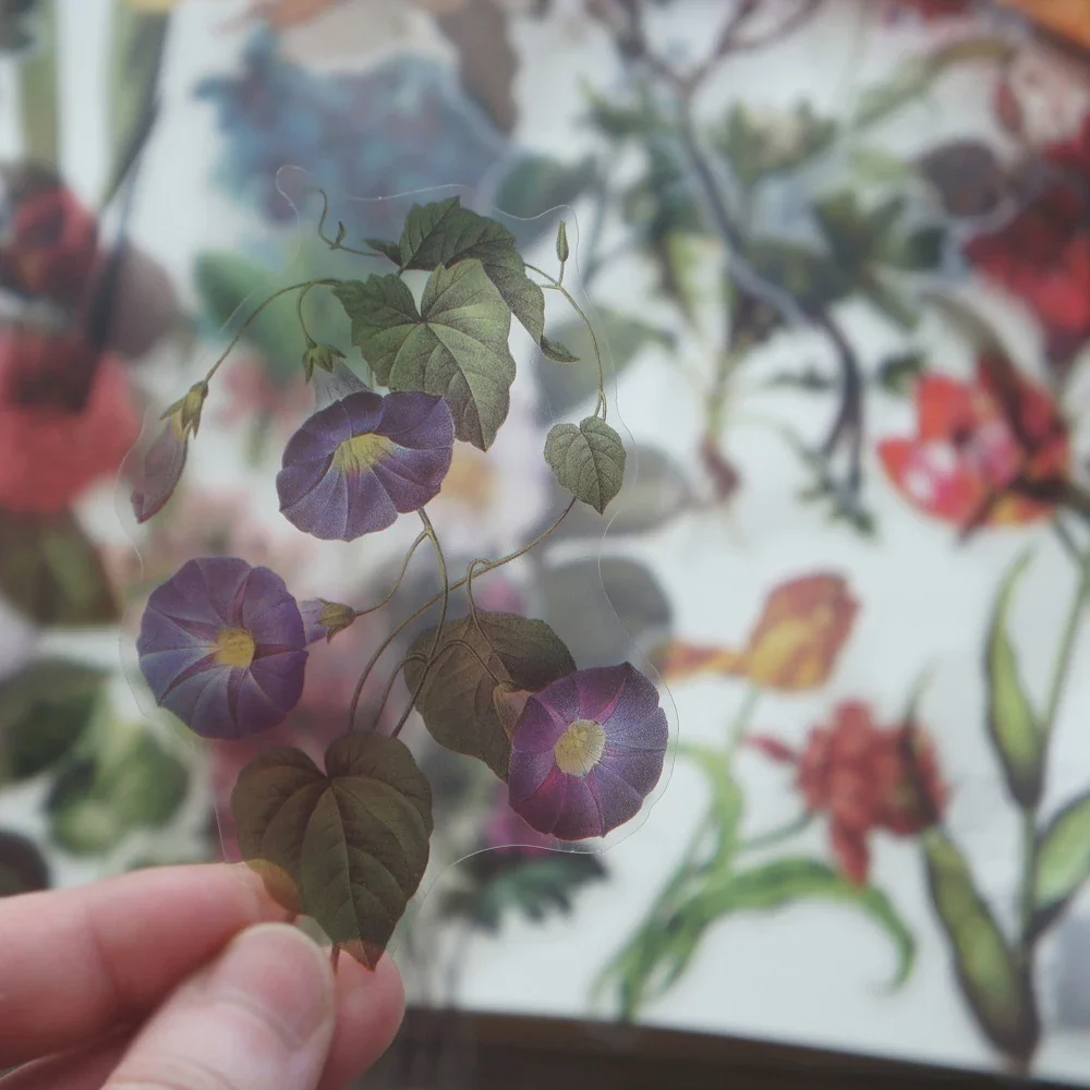 38 шт. масляная живопись в цветочном стиле прозрачные наклейки для скрапбукинга DIY