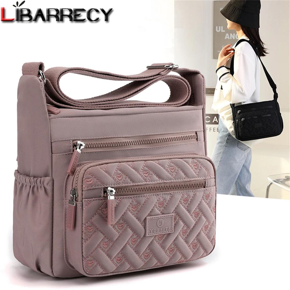

Solid Color Designer Fashion Nylon Leather Women Shoulder Bags 2022 New Women's Bag Casual Ladies Messenger Bag Travel Bags Sac