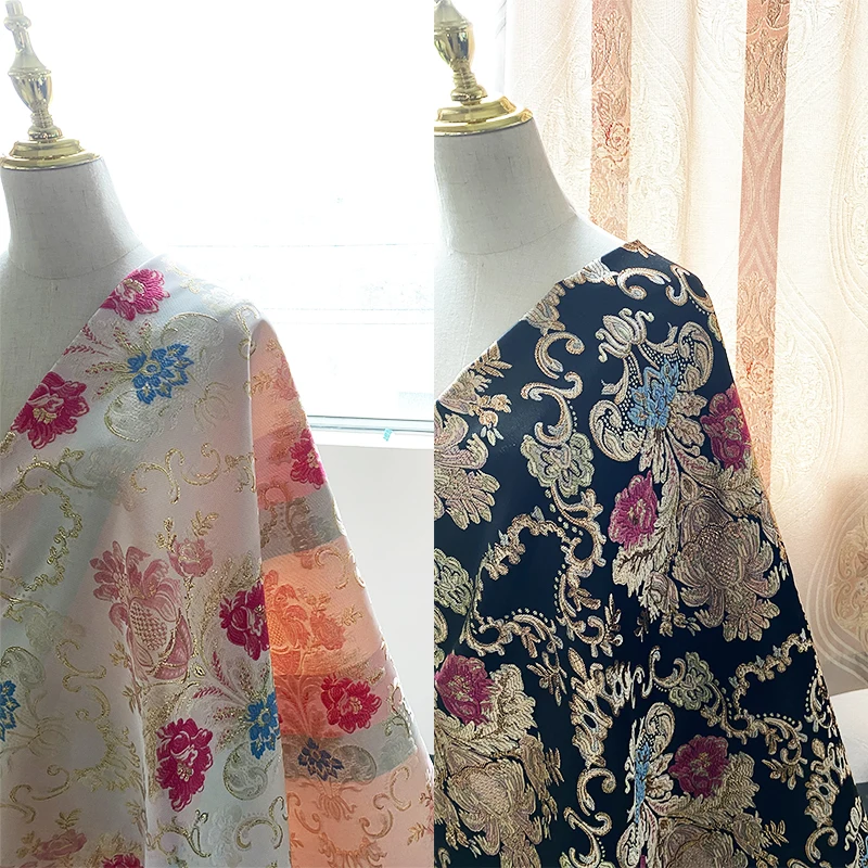 1x1 45 м тисненая жаккардовая ткань парчовый цветочный дизайн Diy швейный материал