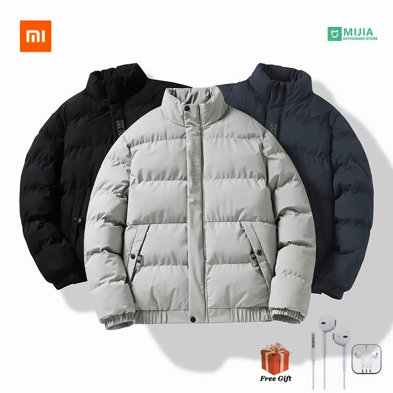 

Мужское хлопковое пальто xiaomi mijia, короткое Свободное пальто с воротником-стойкой, зима 2022