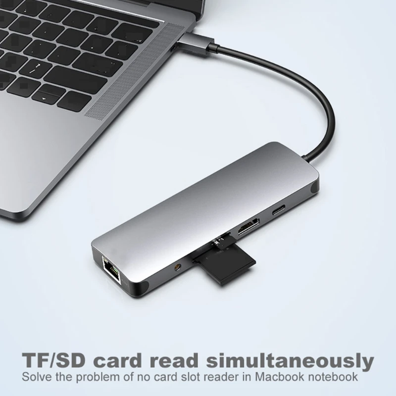 

Док-станция для ноутбука с 9 портами USB 3,0 и портом питания Type-C