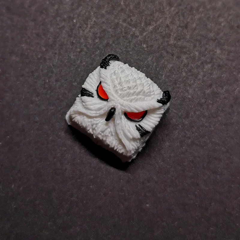 

For MX Switch Mechanical Keyboard Handmade Resin Key Cap Owl Customized Individuality Design Keycaps White Green Black ESC Key
