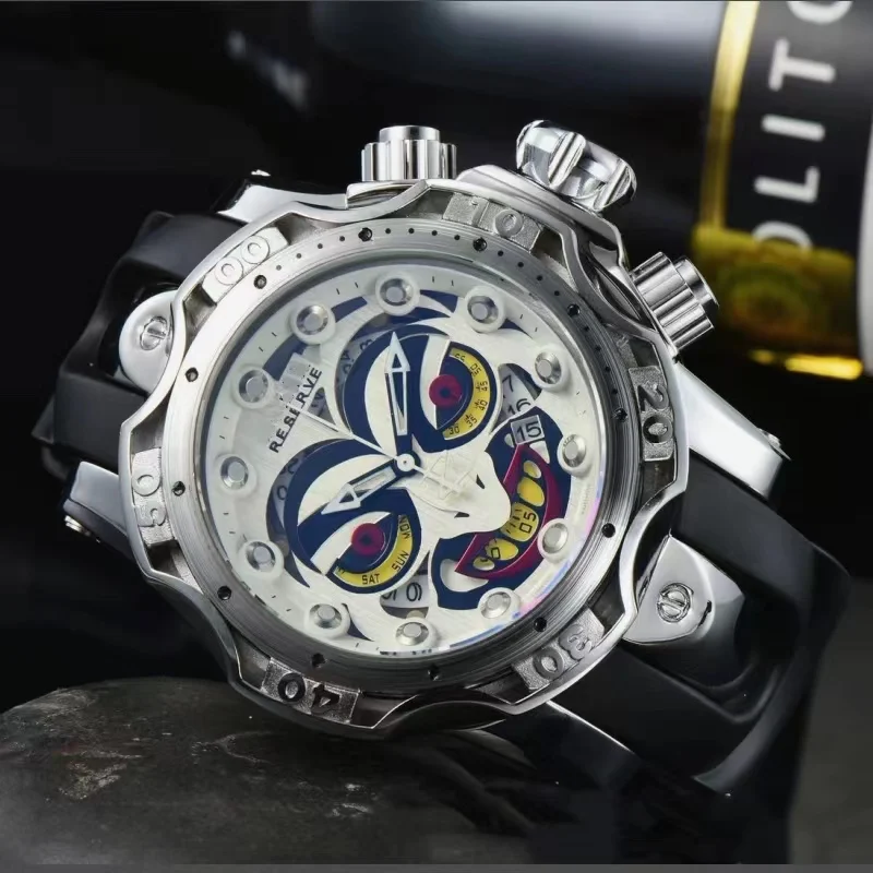 Часы наручные с большим циферблатом для мужчин и женщин оригинальные заводские