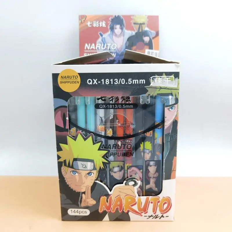 

Wholesale Naruto Uchiha Sasuke Uzumaki Naruto erasable pen Japanese cartoon black writing pen carbon black pen anime peripheral