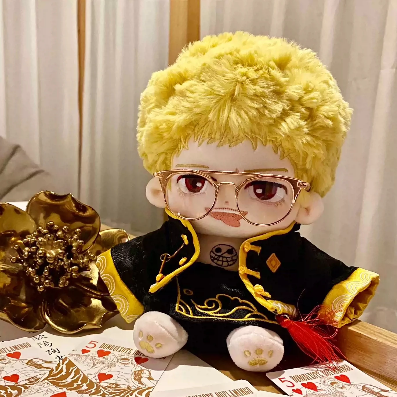 

In Stock Anime Game Donquixote Doflamingo Monster Cosplay Plushie Stuffed s Body Plush s Dress UP Mascot 20cm