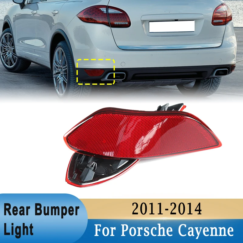 Car Rear Bumper Lights Cover Tail Fog Lamp Reflector For Porsche Cayenne 2011- 2014 95863110500 95863110600 Rear Signal Lamp