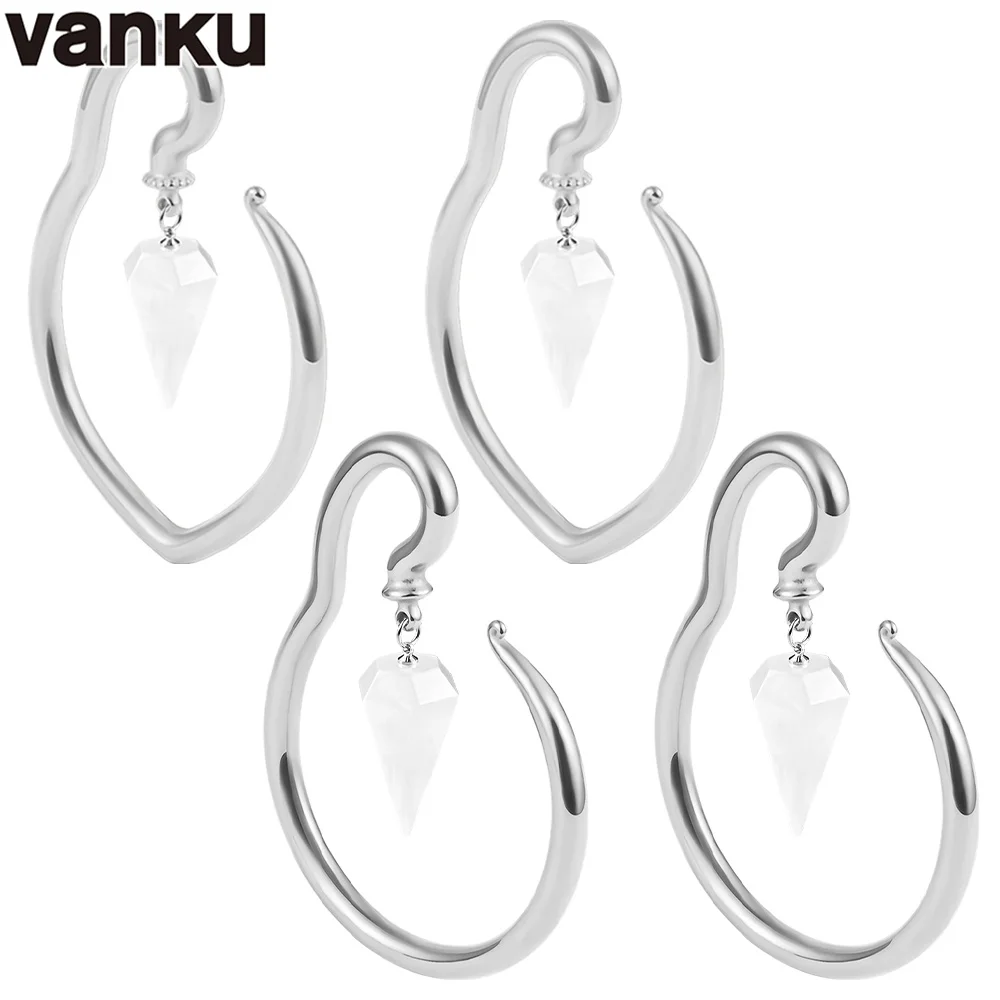 Уникальные серьги-растяжки Vankula из нержавеющей стали для ушей, 2 шт., калибры для пирсинга