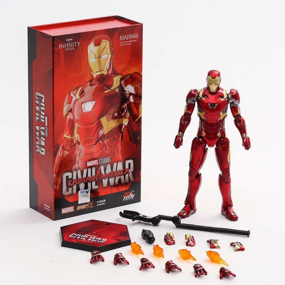 

ZD Marvel legends Avengers Iron Man MARK XLVI MK46 PVC Action Figure with Accessories