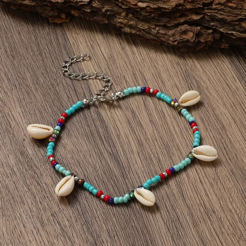 

Multicolored Rice Bead Natural Shell Conch Bracelet Summer Beach Bead Bracelet For Women Bohemian Fashion Jewelry Travel Gift