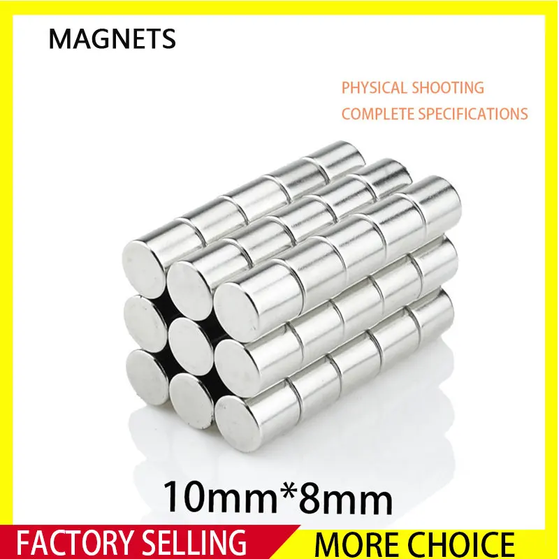 

5~100PCS 10x8mm Round Magnet 10mm x 8mm Neodymium Magnet Permanent NdFeB Super Strong Powerful Magnets Disc