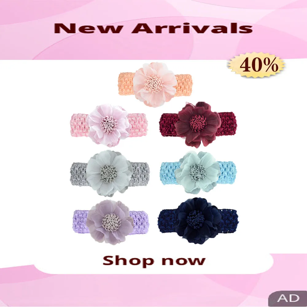 

Детские аксессуары для волос FBE CDG из микрофибры, сетчатый цветок, трикотажный Шелковый крючок, милая повязка для волос, головной убор