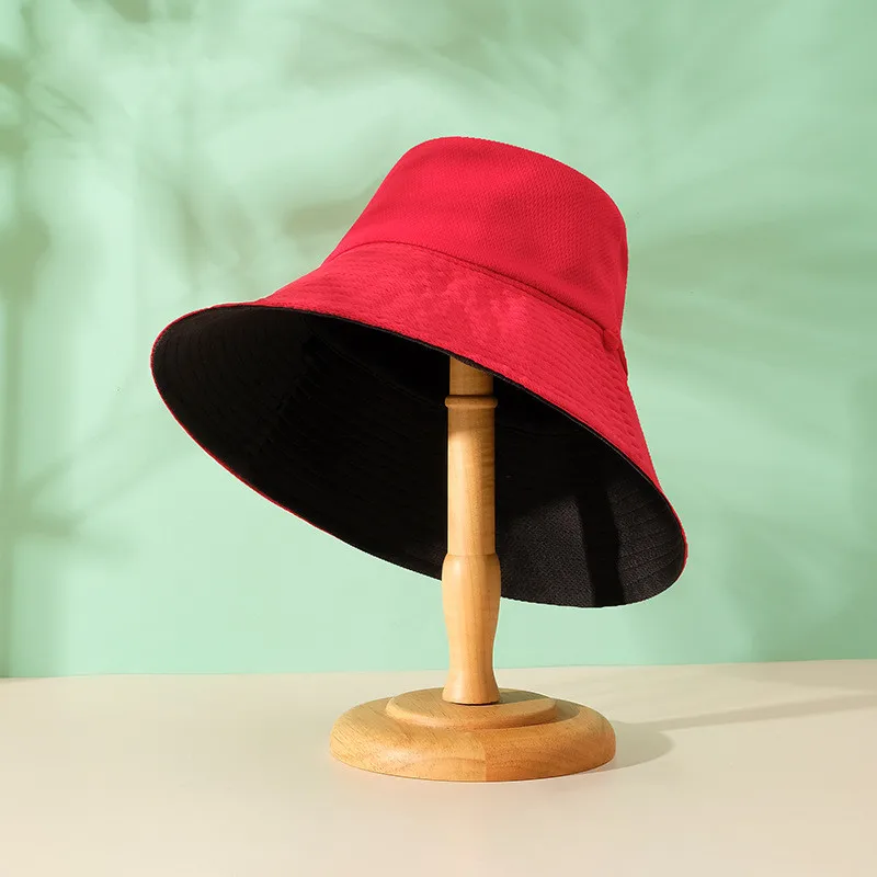 

Solid Color Fashion Versatile Big brim Double Sided Sunscreen Fisherman Hat