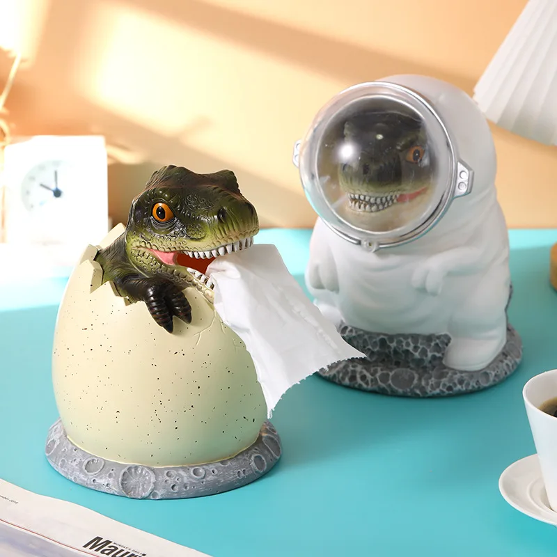 

Creative Dinosaur Home Living Room Tissue Box Decor Ornament Hotel Desktop Bathroom Toilet Roll Paper Storage Box Tissue Holder