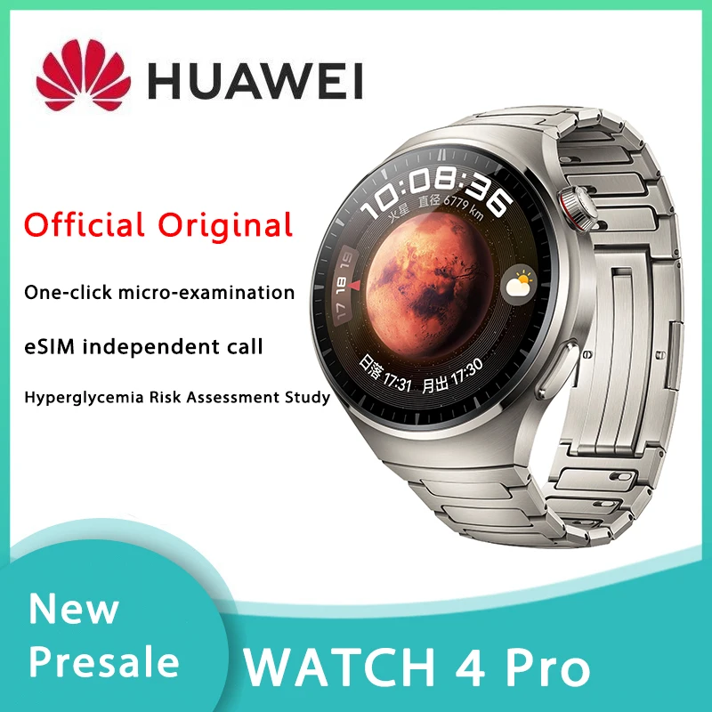 

Оригинальные спортивные Смарт-часы Huawei Watch 4 Pro eSIM, независимый вызов, гиперглицемия, один клик, микро-проверка, оценка риска