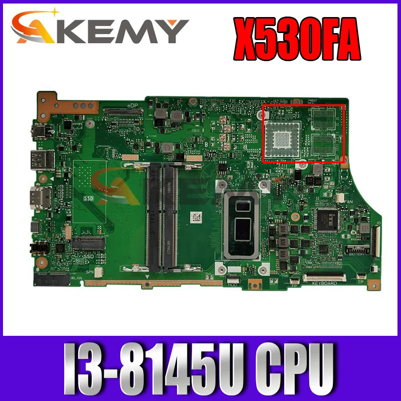 

X530FN подходит для ASUS X530FN X530F S5300F X530FA Материнская плата ноутбука I3-8145U (GM) 100% ТЕСТ ОК