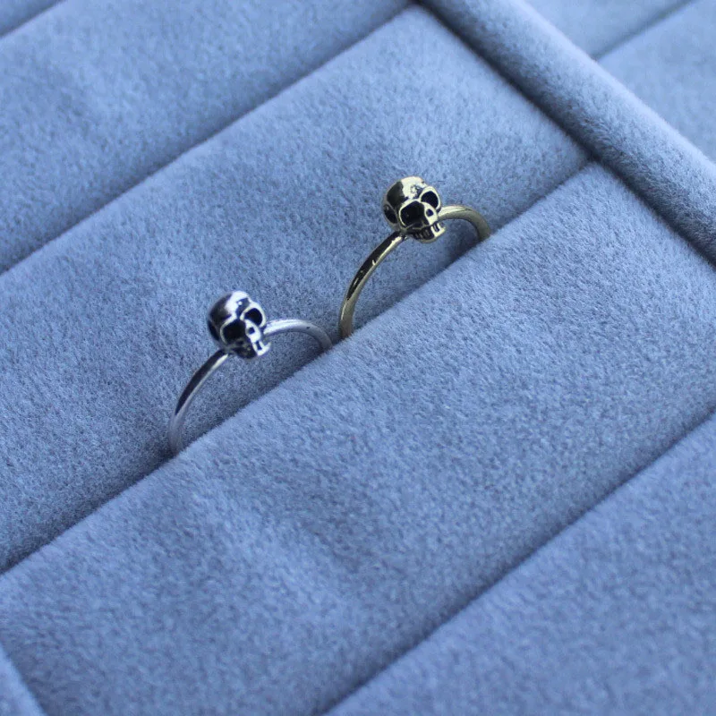 Оптом 50 шт./лот кольцо в виде черепа стиле панк готика кольца скелета для женщин и