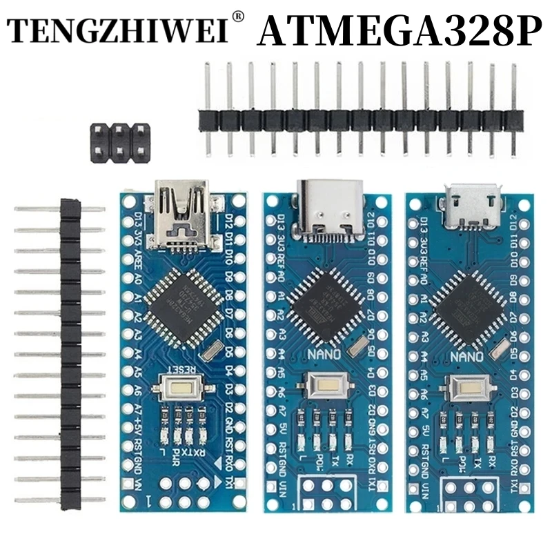 Мини/Type-C/Micro USB Nano 3 0 с Загрузчиком совместимый контроллер для arduino CH340 драйвер 16