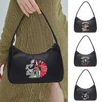 women underarm bag ladies samurai print handbags fashion design small shoulder bags shopping all match clutch tote pouch purse